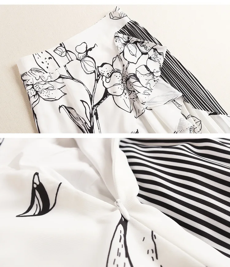 Уникальный дизайн, женские комплекты из двух предметов, v-образный вырез, принт, майка, юбка с оборками с завышенной талией, белый