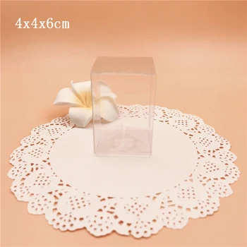 

4*4*6cm Plastic Clear PVC Boxes Transparent Waterproof Gift Box PVC Carry Cases Packaging Box For jewelry Candy Cake