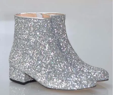 womens glitter ankle boots