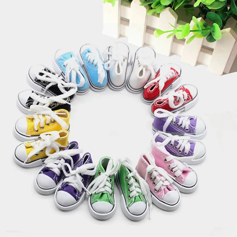 

1 Pair Denim Canvas Shoes For Doll Toy Mini Doll Shoes For Sharon Doll Boots Dolls Sneackers Accessories Hot Sale 7.5cm