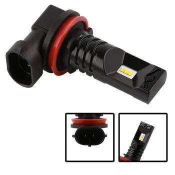 

2PCs H8 H11 Super Bright car Fog Light Aviation Aluminium Driving Car Lamp Bulb 6500K foglight for car use fog light 6500K