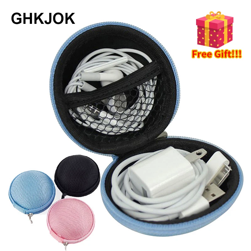 

Original168D Round EVA Case Bluetooth Headset Earphone Case Earphones USB Hubs Bag Headset Storage Box For Protective USB Cable