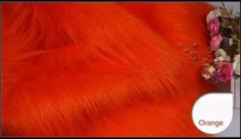 150X50 см 1 шт. хороший 9 см длинный мех кролика искусственный мех ткань мягкий плюш искусственный мех Ткань швейный материал Diy отделочная ткань для дома мех - Цвет: orange red