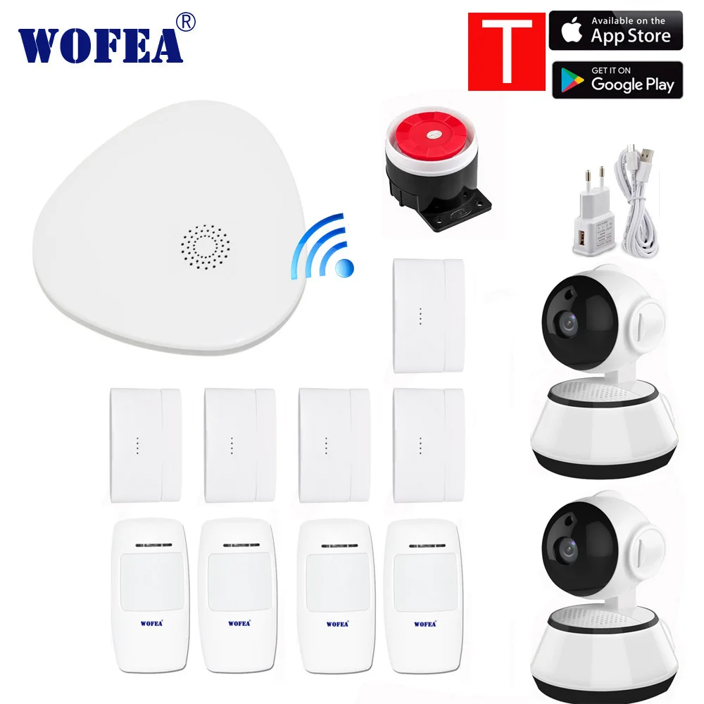 V10 kits T Wofea wifi RF Gataway домашняя система охранной сигнализации DIY KIT IOS и Android смартфон приложение smart host V10 - Цвет: V10 kits T