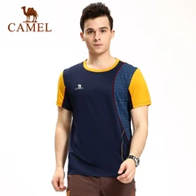 Camel outdoor Men quick-drying t-shirt sports breathable o-neck short-sleeve t-shirt camping hiking men’s tops A6S242120