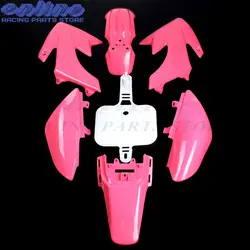 Розовый CRF50 Пластик крышка комплект для 50cc 70cc 110cc грязи велосипед ямы внедорожных motocorss мотоботы Бесплатная доставка