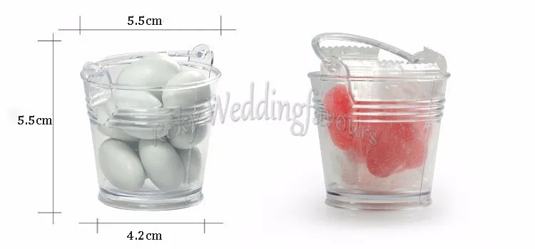 clear mini pails