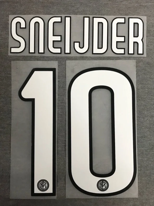 Ретро#10 Sneijder Nameset#22 Milito#4 J. zanetti Nameset футбольный патч с принтом