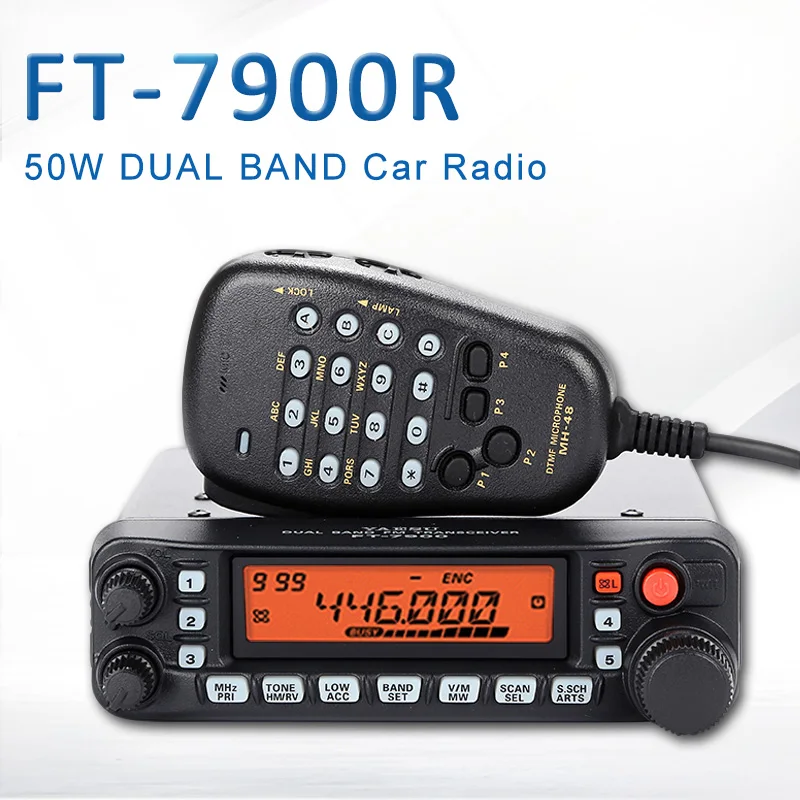 Общие Yaesu FT-7900R Автомобильная радиоантенна Dual Band 10 км двухстороннее радио автомобиля база станции двухканальные рации трансивер FT7900
