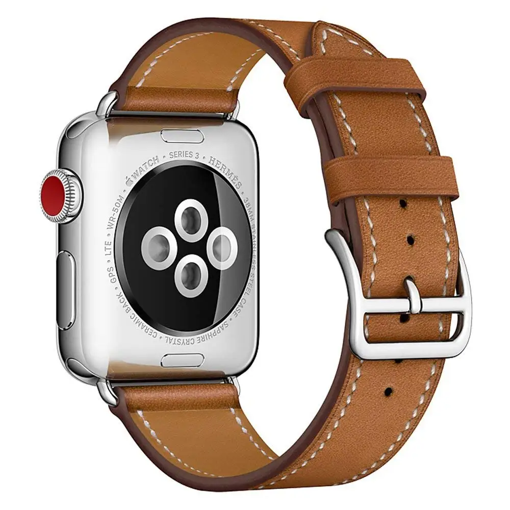 

leather strap 38mm 42mm for apple watch band iwatch series 4 3 2 1 watchband bracelet replacement wrist accessories black belt