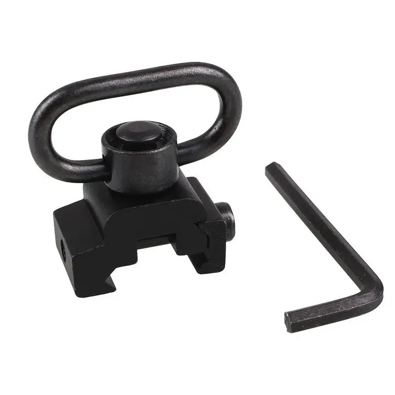

Hot QD Heavy Duty Quick Release Detach Push Button Sling Swivel Adapter Set Picatinny Rail Mount Base Connecting Sling Ring