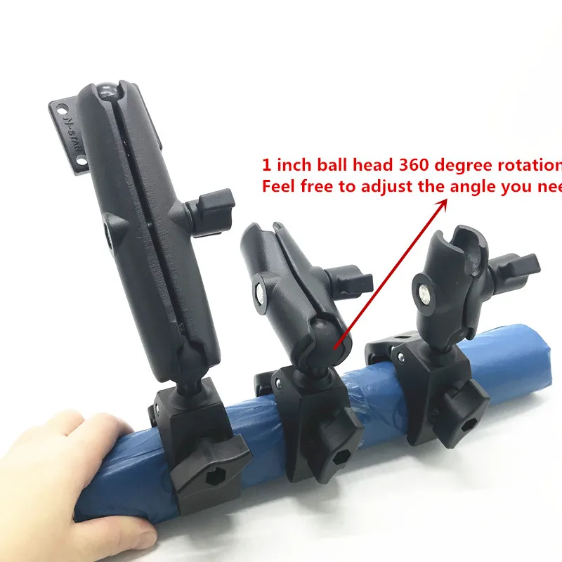 Mount com Soquete Braço e Redondo Adaptador de Base para Ram Resistente garra Duplo Ampères Mount Garmin - Image 2