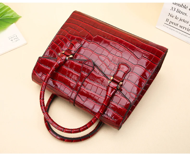 Jooz feminino saco clássico crocodilo senhora bolsa