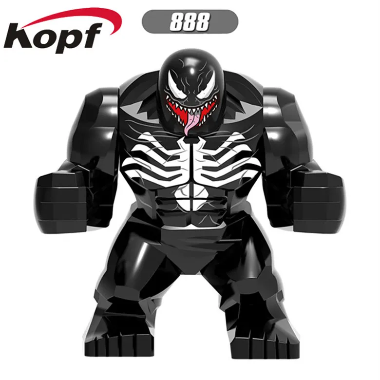 Super Heroes одной продажи 7 см большой Размеры цифры Venom анти-яд росомаха Бэтмен строительные блоки кирпичи Детский подарок игрушки XH 888