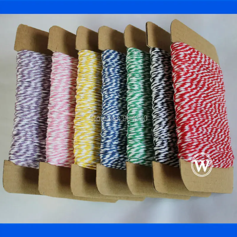 

Free Shipping LANZZAY 50 Meters Cotton Twine Cord 8-Ply Thread Macrame Cord Rope String Gift Packing DIY