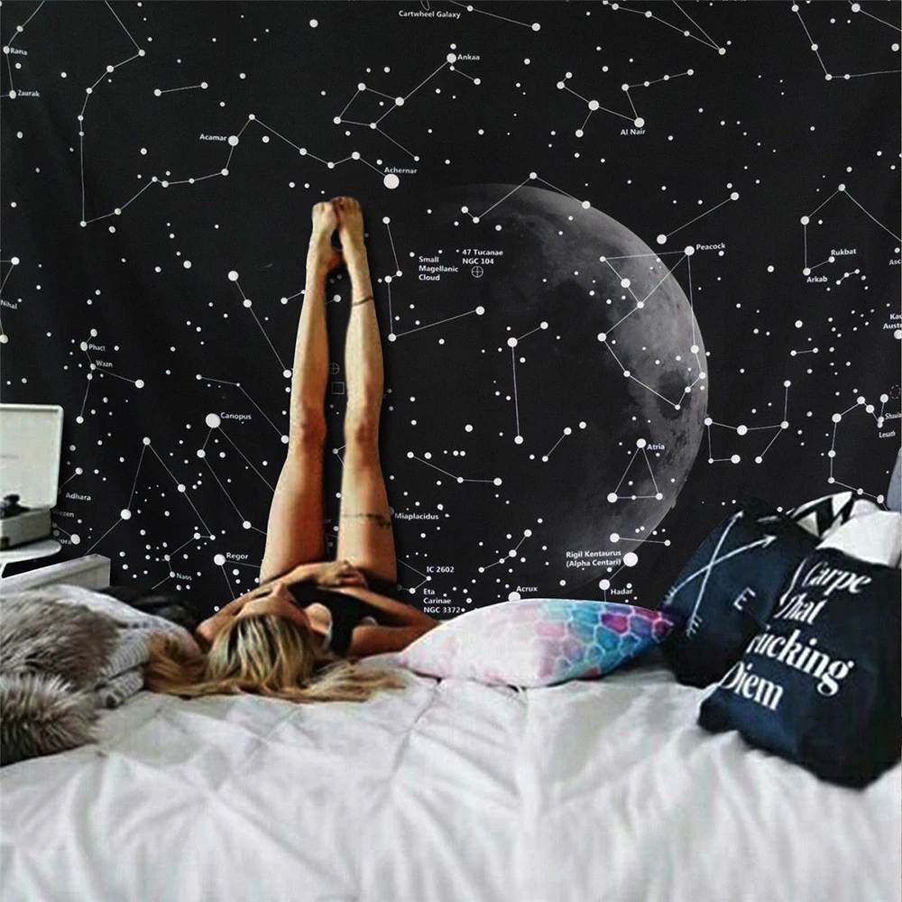 

Constellation Tapestry Space Planet Tapestry Galaxy Mandala Wall Decor US Ship Tapestry for Home Wall Hanging Decorations