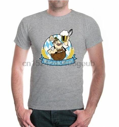 Футболка унисекс Kurzarm Bayrisch Buam Oktoberfest Bier Krug Lederhose | Мужская одежда