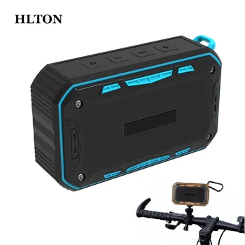 

HLTON Portable Waterproof Bluetooth Speaker Wireless Handsfree Stereo Subwoofer Outdoor Bicycle Speaker AUX FM Radio Loudspeaker