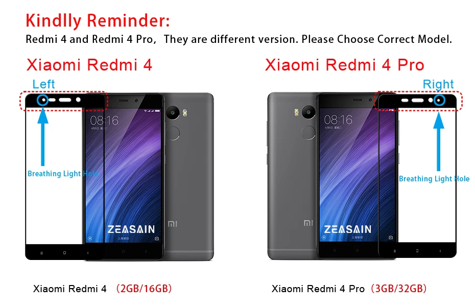 Original ZEASAIN Premium HD Full Cover Screen Protector Tempered Glass for Xiaomi Redmi 4 Pro Prime Xiomi Redmi4 Toughened Guard (15)