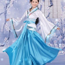 Синий китайский Хан Костюмы сказочной принцессы показать Платье для косплея костюм халат