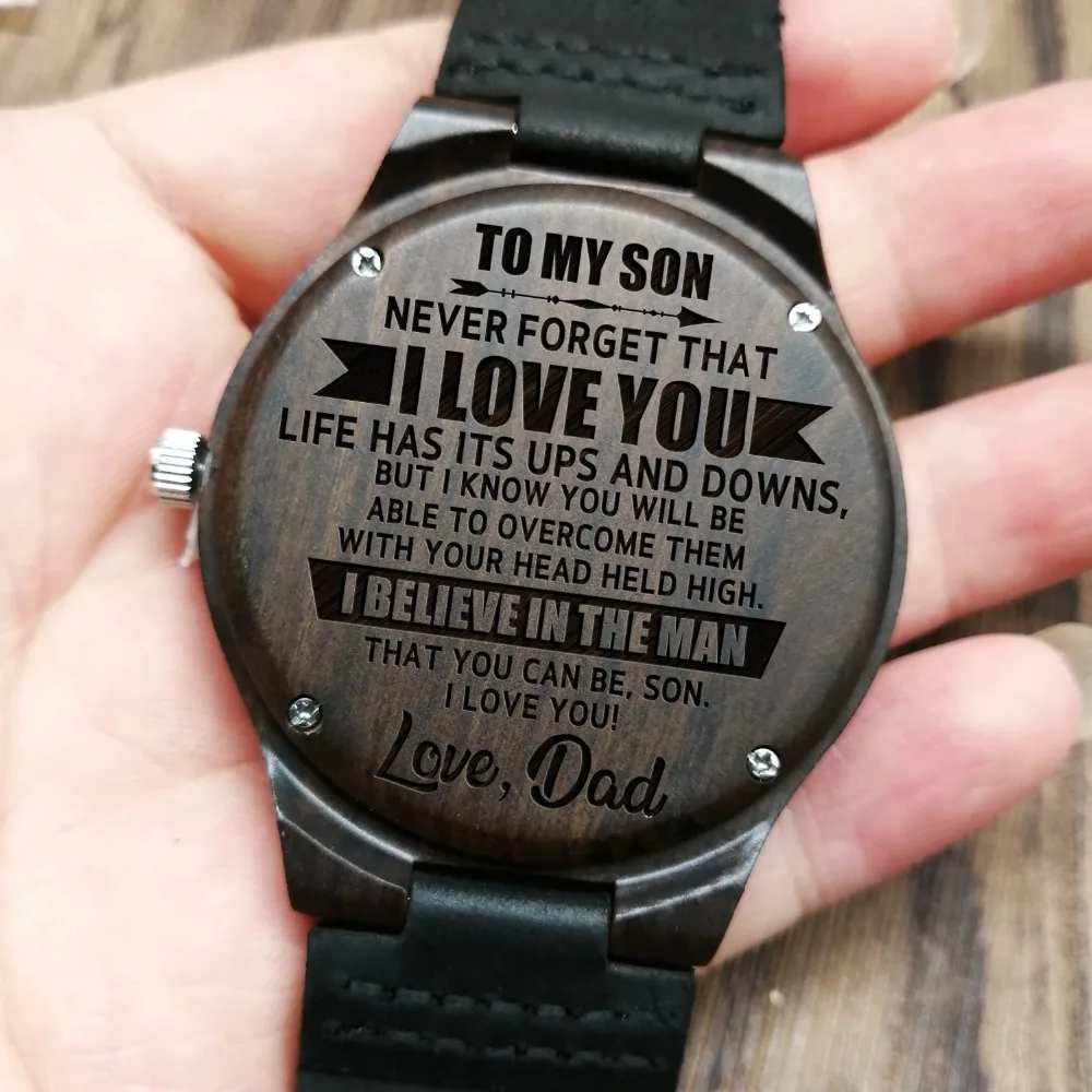 engraved-wooden-watch-to-my-son-love-dad