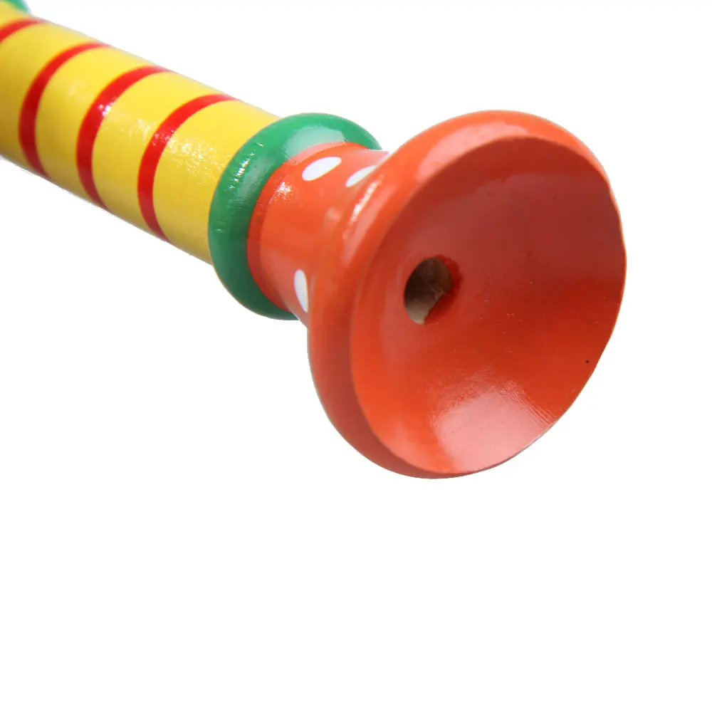 Красочная деревянная труба Buglet Hooter Bugle обучающая игрушка для детей@ ZJF