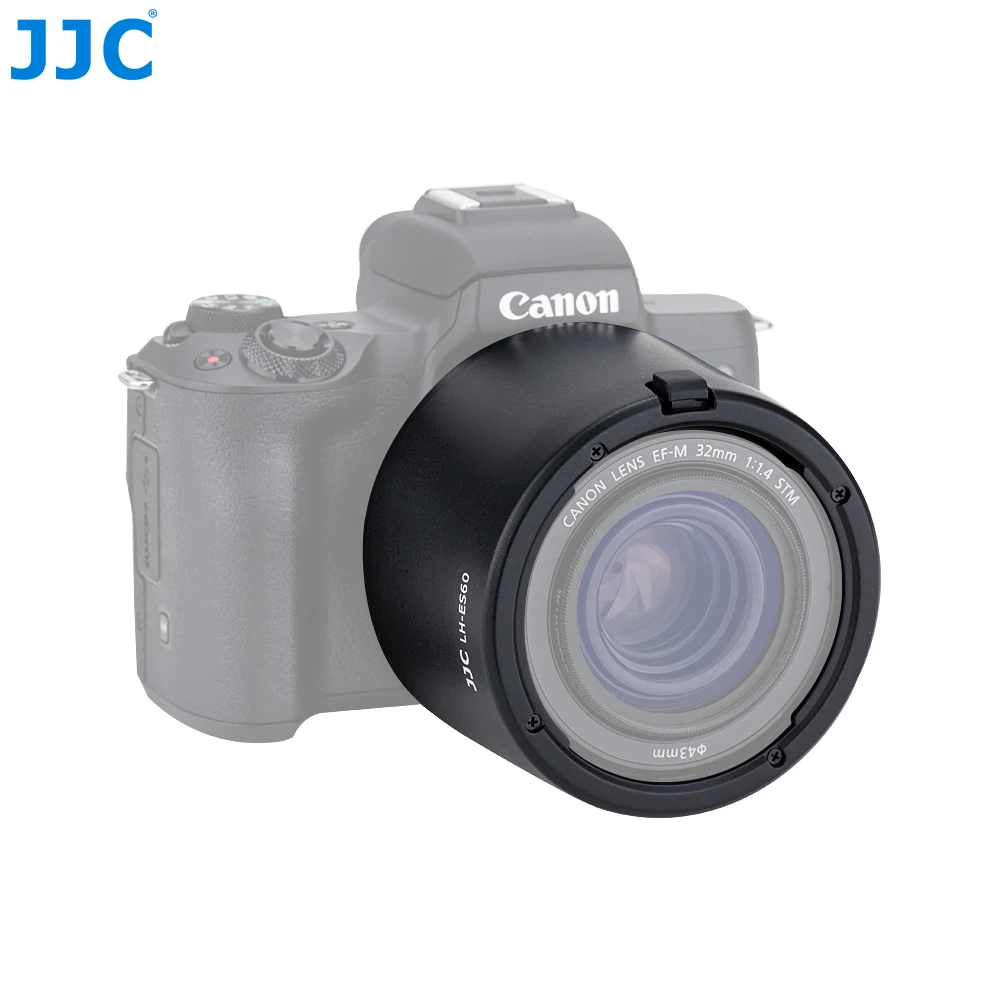 JJC LH-ES60 бленда для объектива Canon EF-M 32 мм f/1,4 STM заменяет ES-60 позволяет надевать 43 мм фильтр и крышку объектива