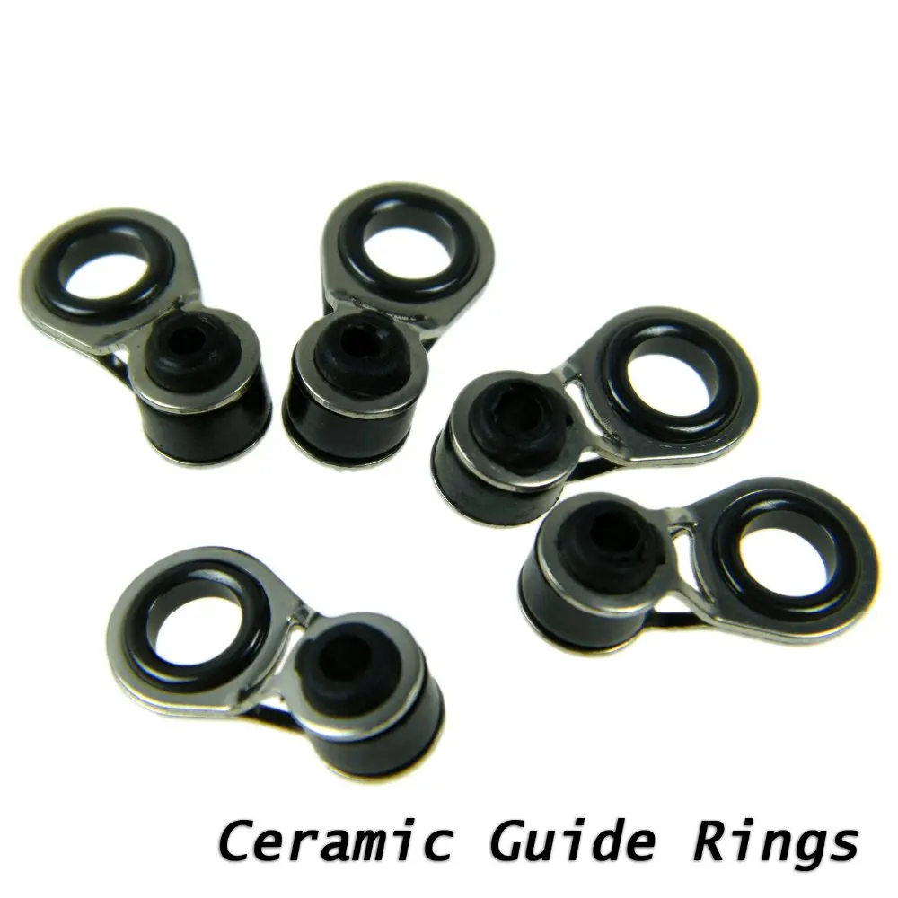 100Pcs Tip Tops Rod Replacement Parts Flared Frame Steel Ceramic Guide Ring Telescopic Surf Casting Telescope Fishing Rod Guides
