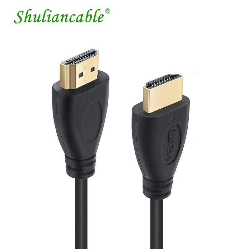 ShuliancableHigh السرعة HDMI كابل الذكور إلى الذكور الذهب HDMI 1.4 V النسخة 1080 P 3D ل PS3 العارض شاشة كمبيوتر محمول ذات دقة عالية أبل التلفزيون الكمبيوتر كابل