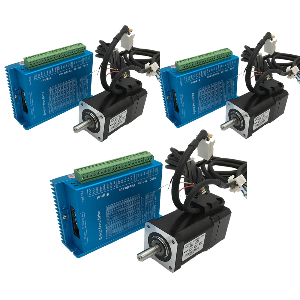 

3 Sets Nema17 Closed Loop Stepper Motor Driver 42MM 0.43N.m 43Ncm 60Oz-in Hybird Encoder Easy Servo 2 Phase Stepper Motor Kits