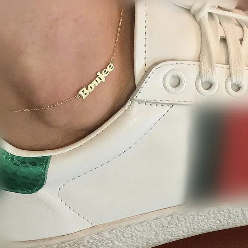 custom name anklet