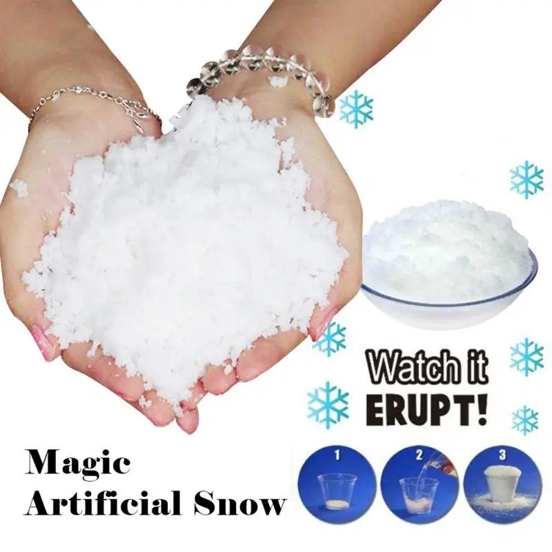 DIY Instant Snow Man Made Magic Artificial Snow Powder Christmas Winter