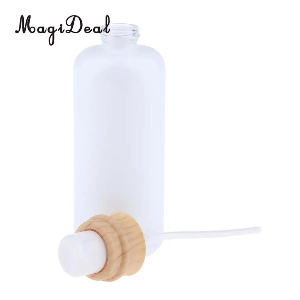 Kesoto Empty Glass Makeup Refillable Container Face Cream Pump Bottle for Travel