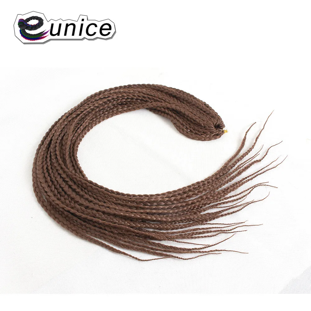 Eunice Hair 18 24 30 дюймов 3X коробка Вязание косичками оплетка волос 22 корни синтетические плетение накладные волосы Омбре#27/613 светлые цвета