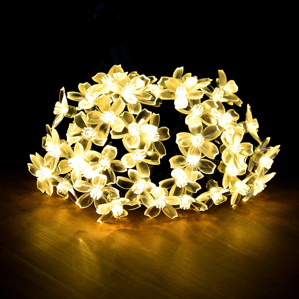 7M Solar String Christmas Lights Outdoor 23 ft 50 LED 3Mode Waterproof Flower Garden Blossom Lighting Party Home Decoration 7M Solar String Christmas Lights Outdoor 23 ft 50 LED 3Mode Waterproof Flower Garden Blossom Lighting Party Home Decoration