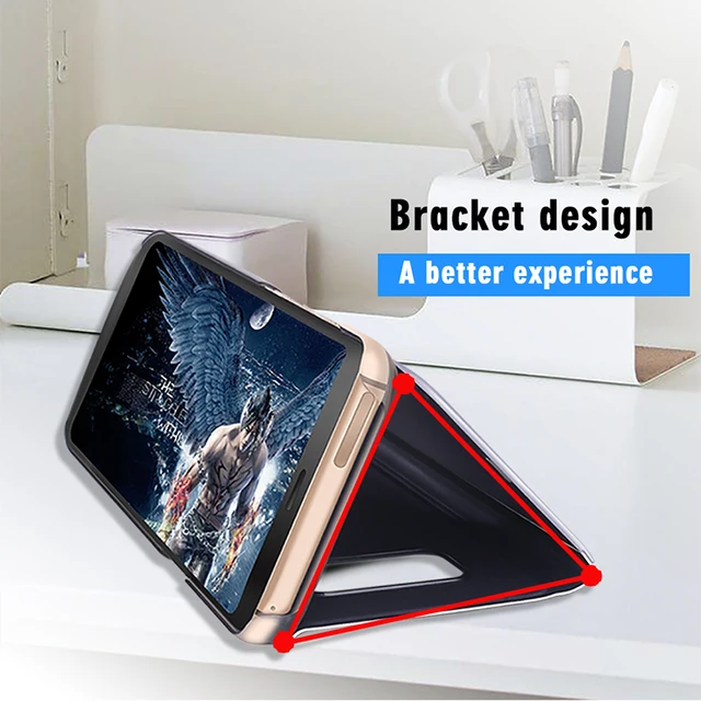 Mirror Flip Phone Case For Huawei Mate 9 10 20 Pro Lite Smart Clear View Cover For Huawei P8 P9 P10 P20 Plus Pro Lite P Smart