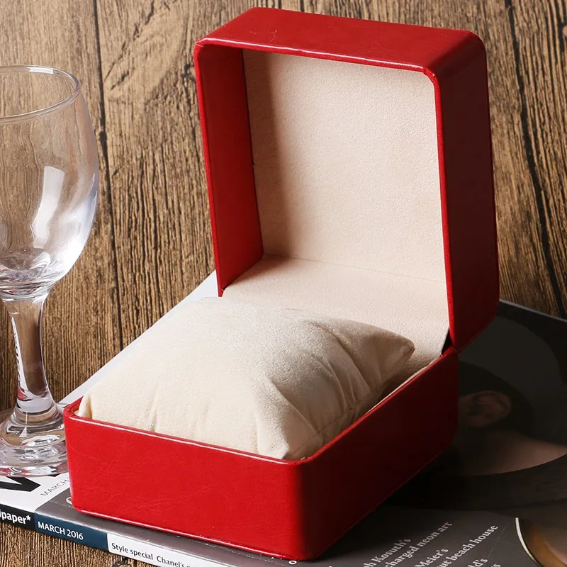 Красивые часы коробка Для женщин Для мужчин наручные коробки для часов с подушечкой внутри Подарочная коробка для браслет/часы/ювелирное изделие, WB41