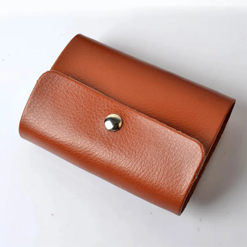 100% Genuine Leather Card Holder Business Card Holder Women&Men's Card ID Holders For Businessman Fashion Cow Leather Cardholder (8)