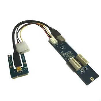 

Great-Q mini PCI Express to Dual mini PCI Express Adapter Card mini PCIe x1 to Router Tow 2 Mini PCI-E slot Riser Card