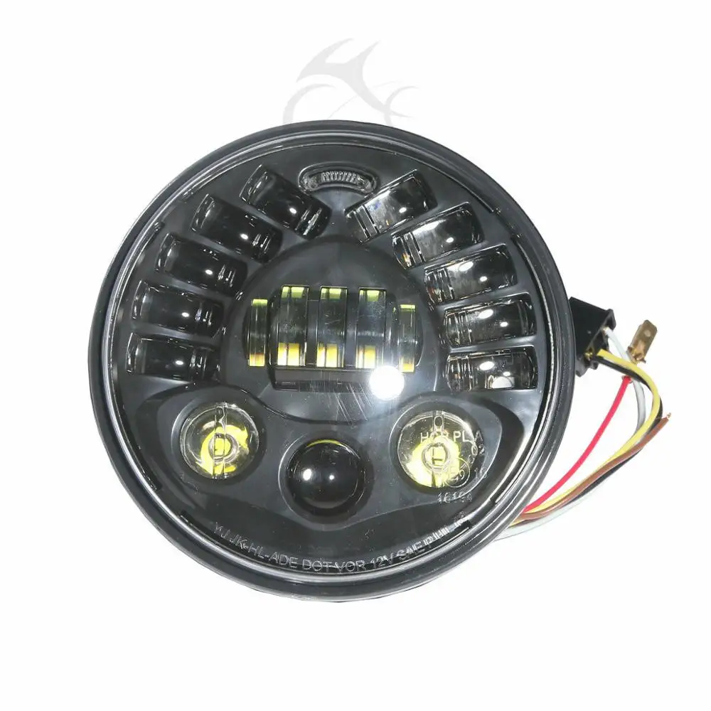 Хром/черный LED 7 &quotпроектор фара для Harley Electra Duo Glide Bad Boy Blackline новый мотоцикл| |