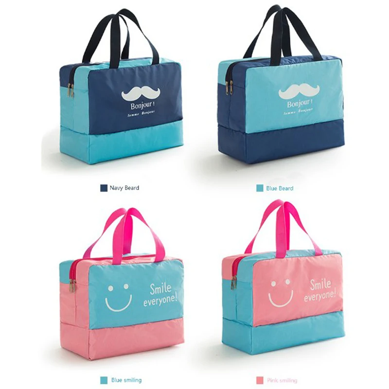 

2018 Portable Seperated Dry Bag Waterproof Bags Light Large capacity Swimming Sports Gym Bag Sack Storage Travel Pouch 4 Colors