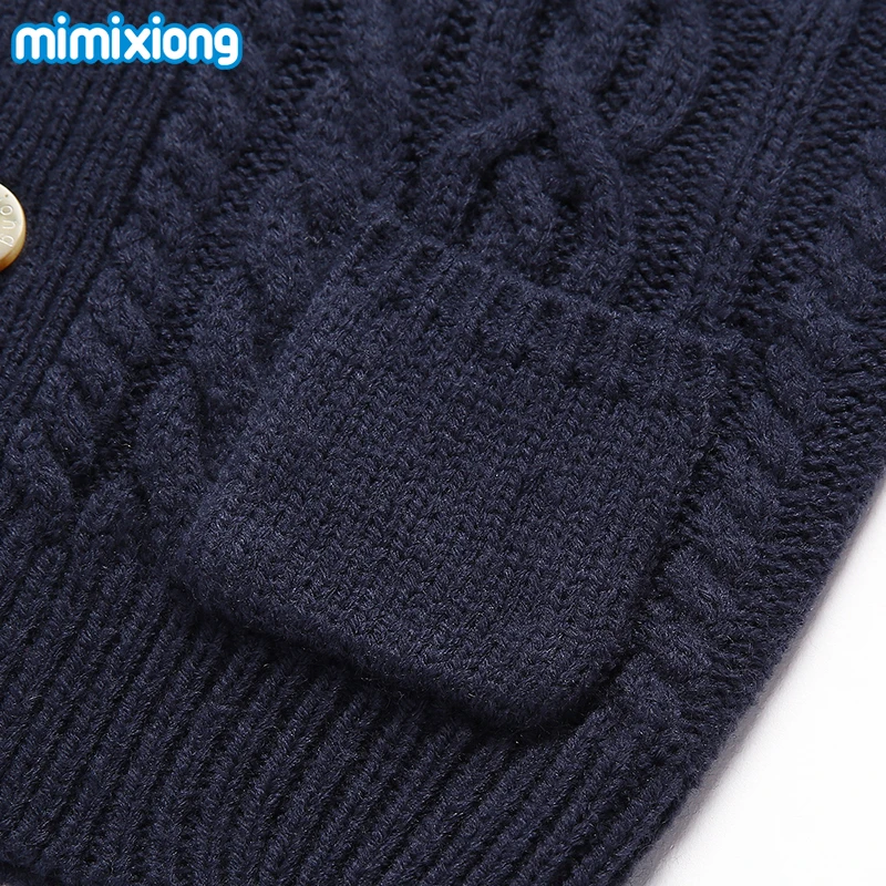 Children Sweaters Cardigan For Boys 2017 Spring Turn-down V Neck Button Design Crochet Jackets Thick Fashion Outerwear Knitwear
