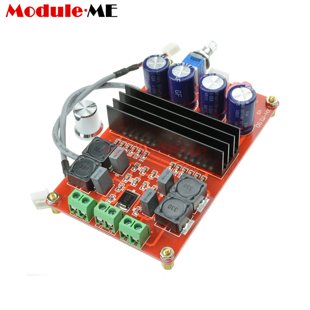 

TPA3116D2 2*100W Dual Channel Digital Audio Amplifier Board DC 12V-24V Adjustable Volume Potentiometer with Knob
