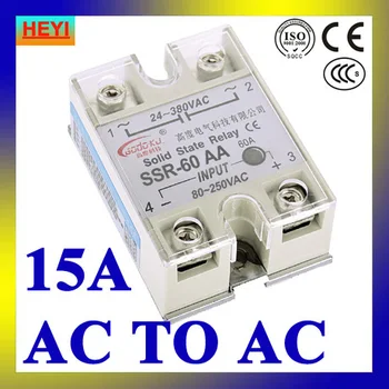 

SSR 15AA AC to AC single phase solid state relay,Input 80-250V AC lad voltage 24-380V AC