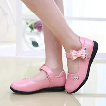 Lumière de la peau petites filles en cuir véritable chaussures princesse chaussures Minnie enfants Sapatenis rouge rose noir Bowtie chaussures TX69