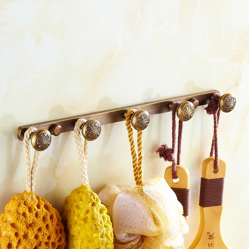 5 robe hooks antique European , Bathroom/kitchen towel robe hooks on