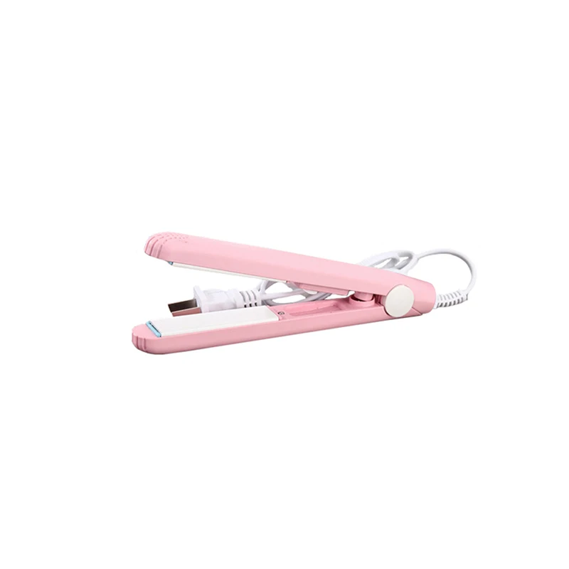 Мини керамический Электронный электрический выпрямитель для волос гофрированные бигуди Уход за волосами инструмент для укладки волос щипцы для завивки Curl - Цвет: Розовый