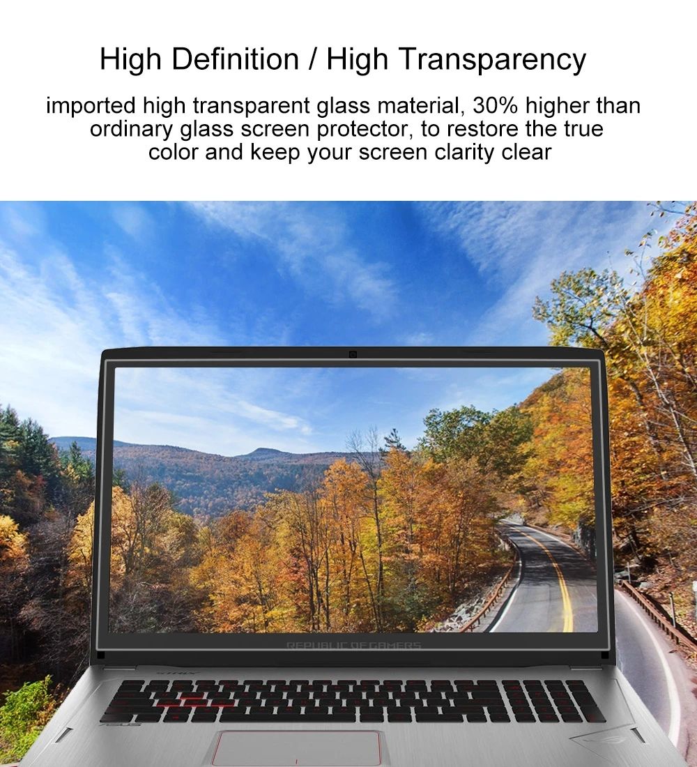Экран ноутбука HD защитная пленка из закаленного стекла для ASUS ROG GL702VM(7-го поколения Intel Core) 17,3 дюймов