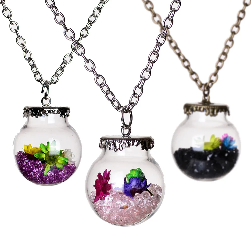 New Fashion Glass Bottle Pendant Necklace Romantic Bottle Long Chain