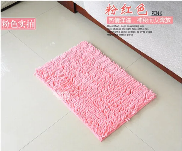 40X60 см синель коврики для двери кухня ванная комната впитывающие коврики Нескользящие коврик для ванной - Цвет: pink